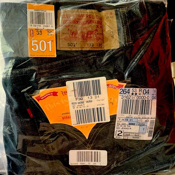 3 pairs NWT mens Levis blue jeans size 33 30 - Picture 1 of 5
